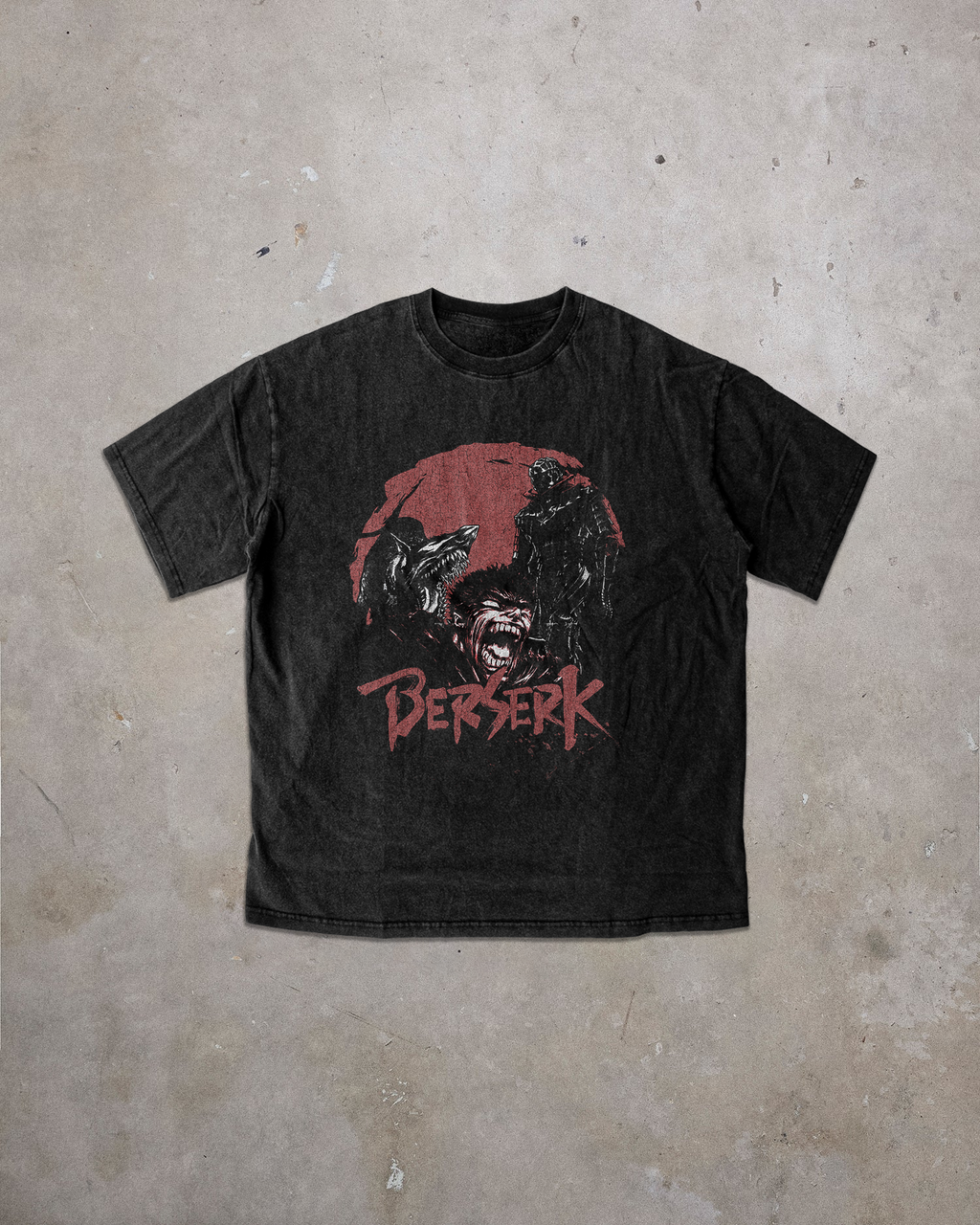 Berserk Washed Black T-Shirt