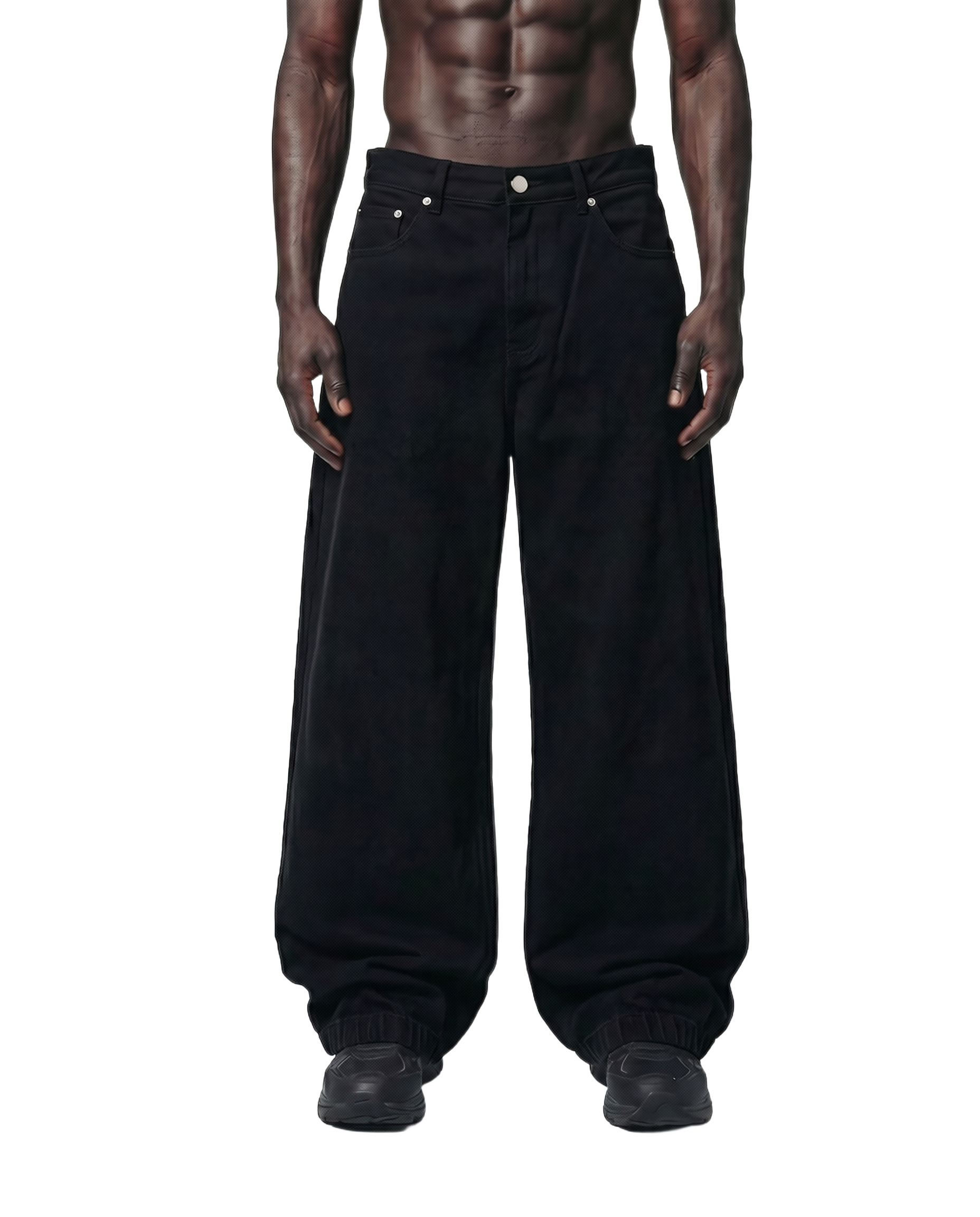 Black Cuffed Denim