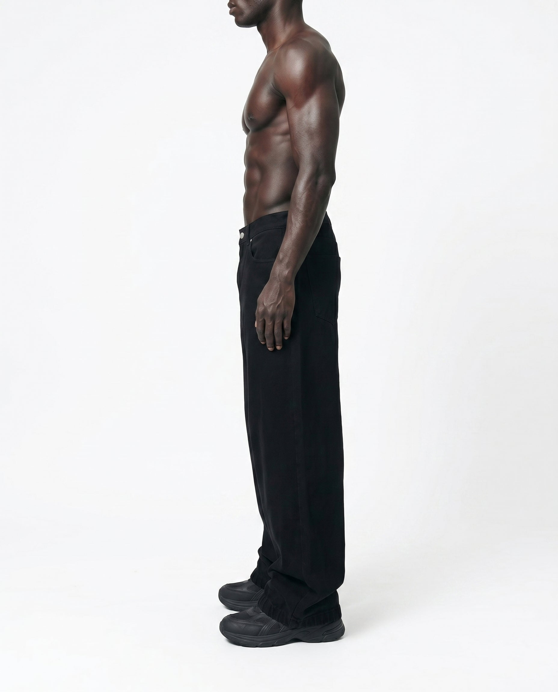 Black Cuffed Denim