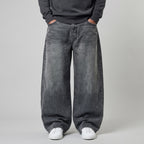 Washed Black Balloon Jeans