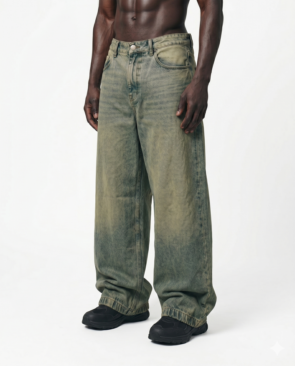 Moss Fade Cuffed Denim