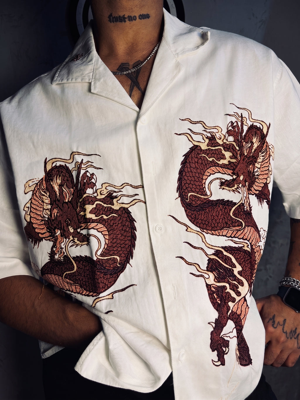 Blood Moon Dragons White Shirt