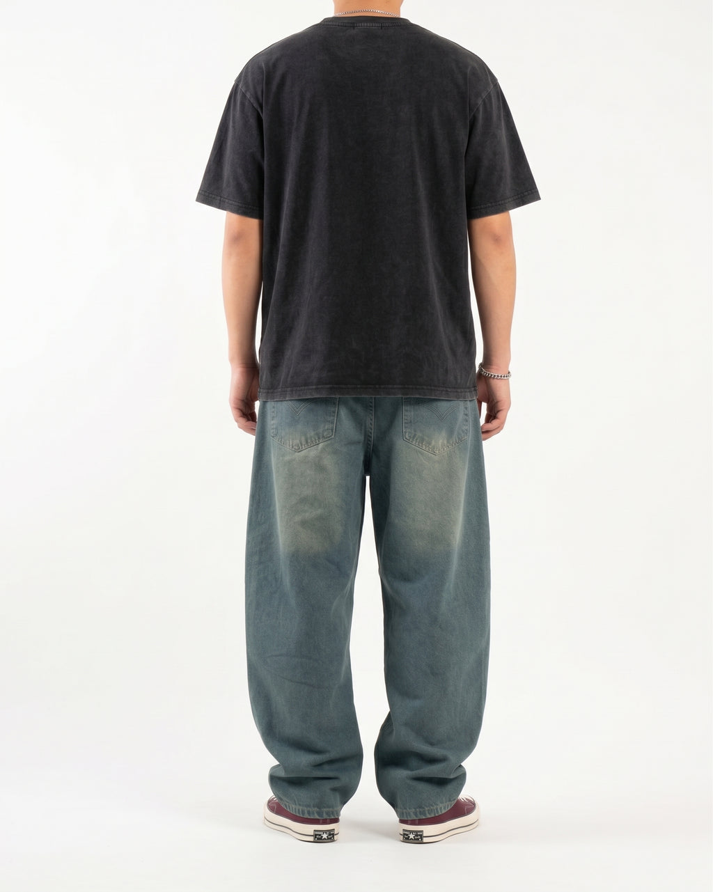 Acid Wash Balloon Jeans