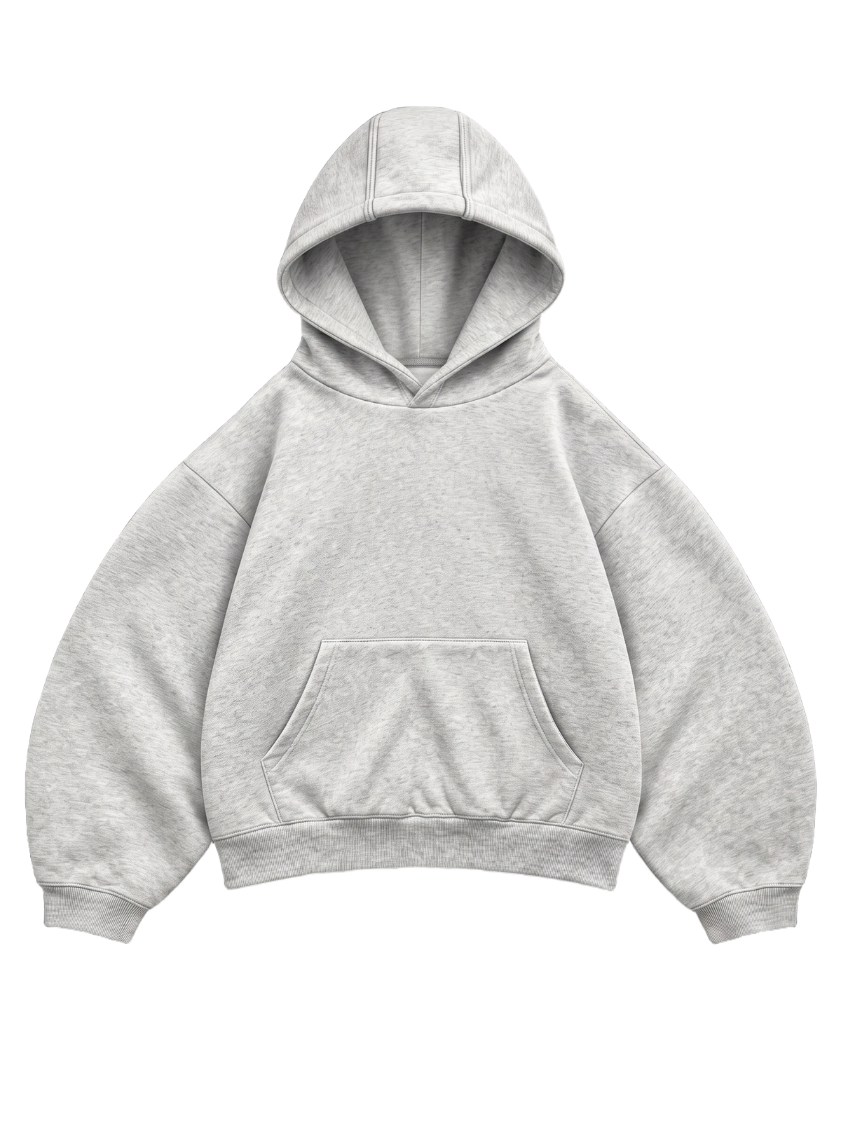 Light Gray Boxy Fit Hoodie