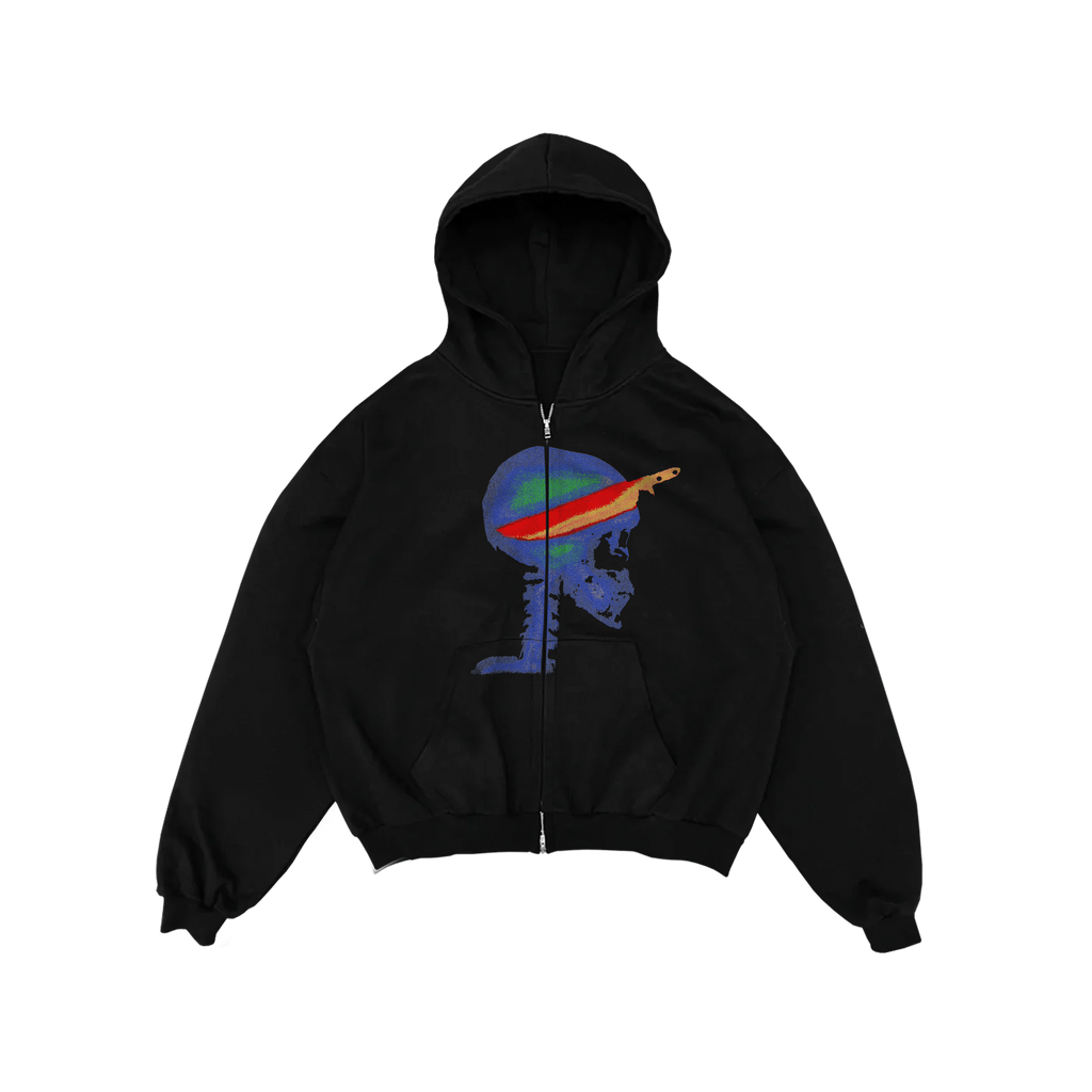 Infrared Skull Zip-up Hoodie