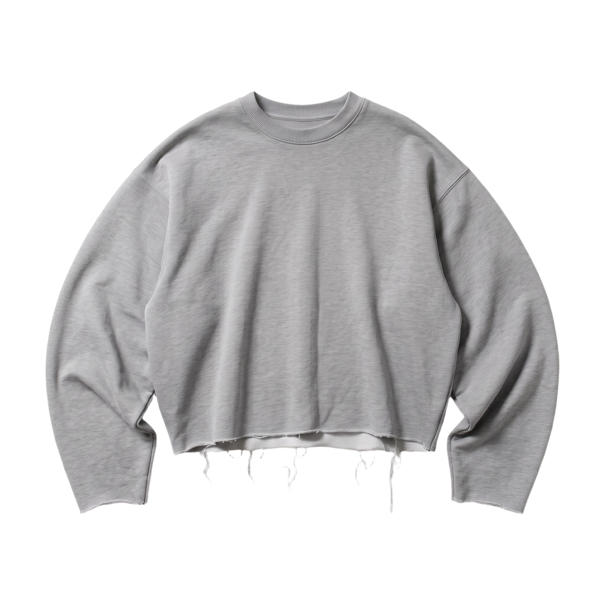 Light Grey Shredded Crewneck