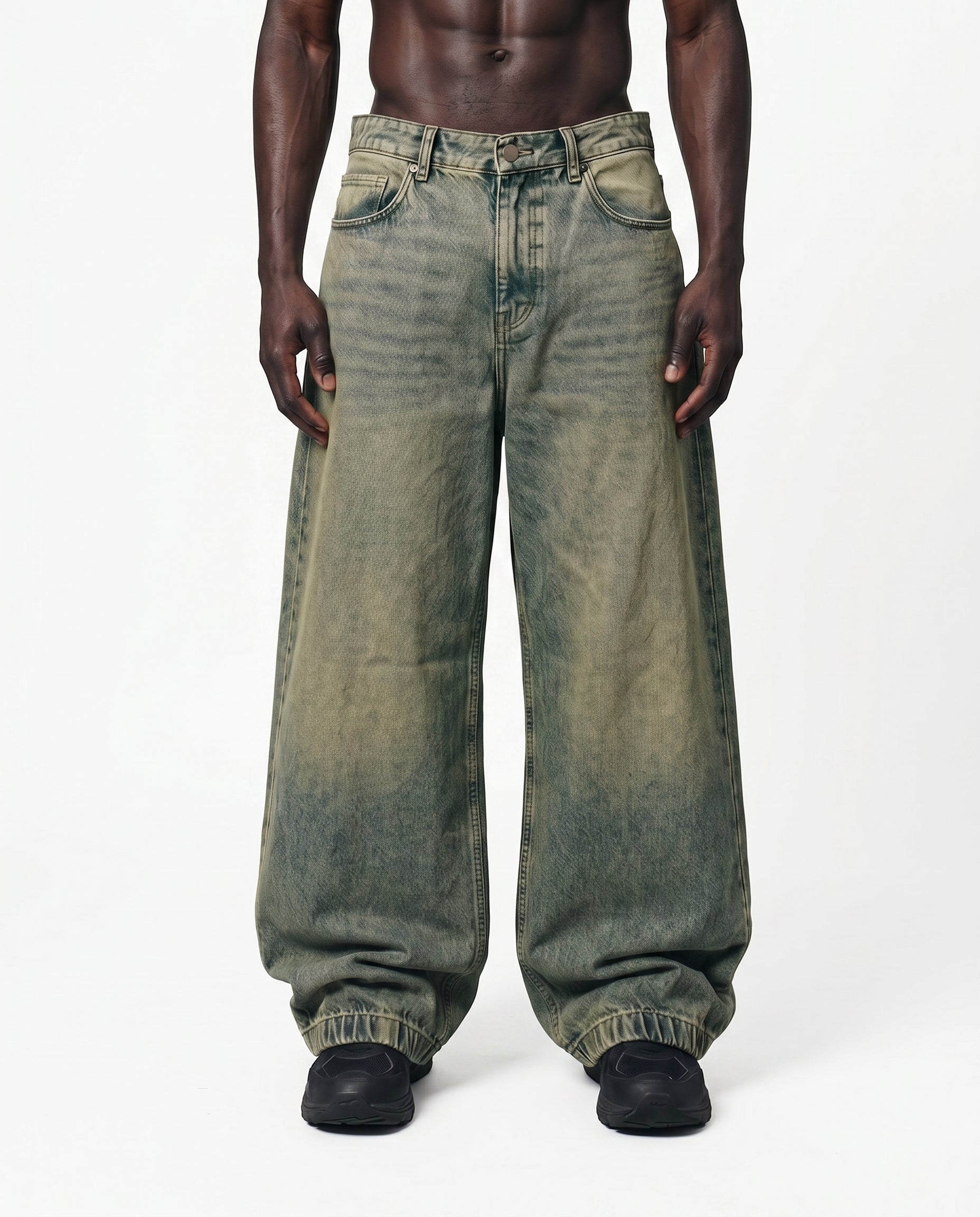 Moss Fade Cuffed Denim