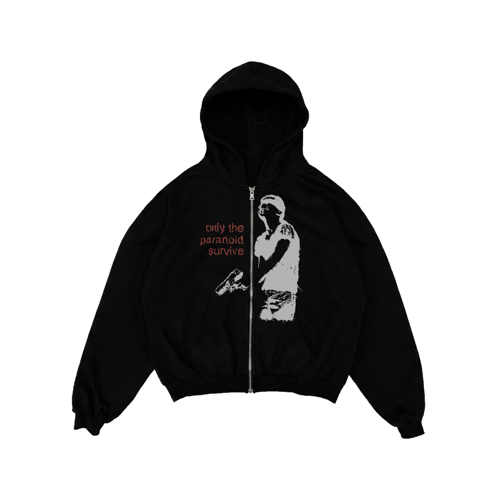 Only The Paranoid Survive Zip-up Hoodie