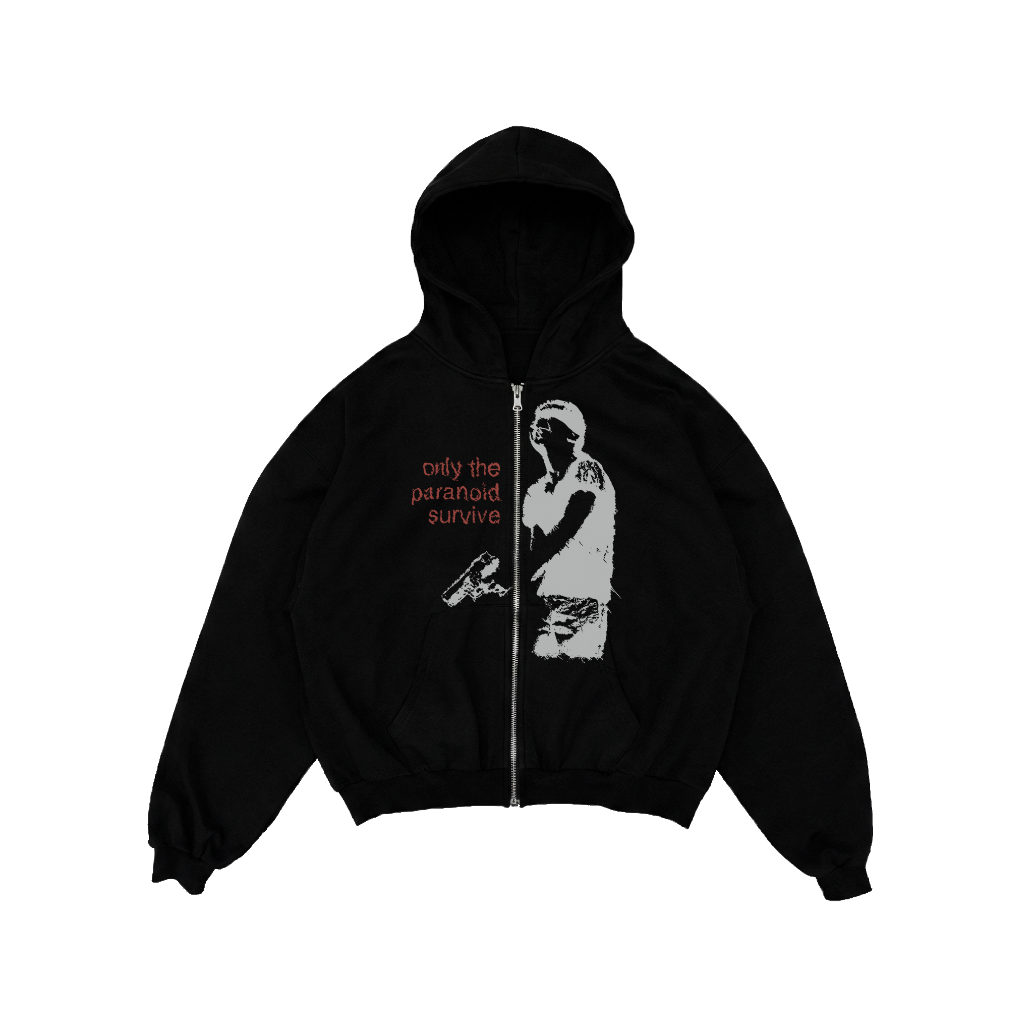 Only The Paranoid Survive Zip-up Hoodie
