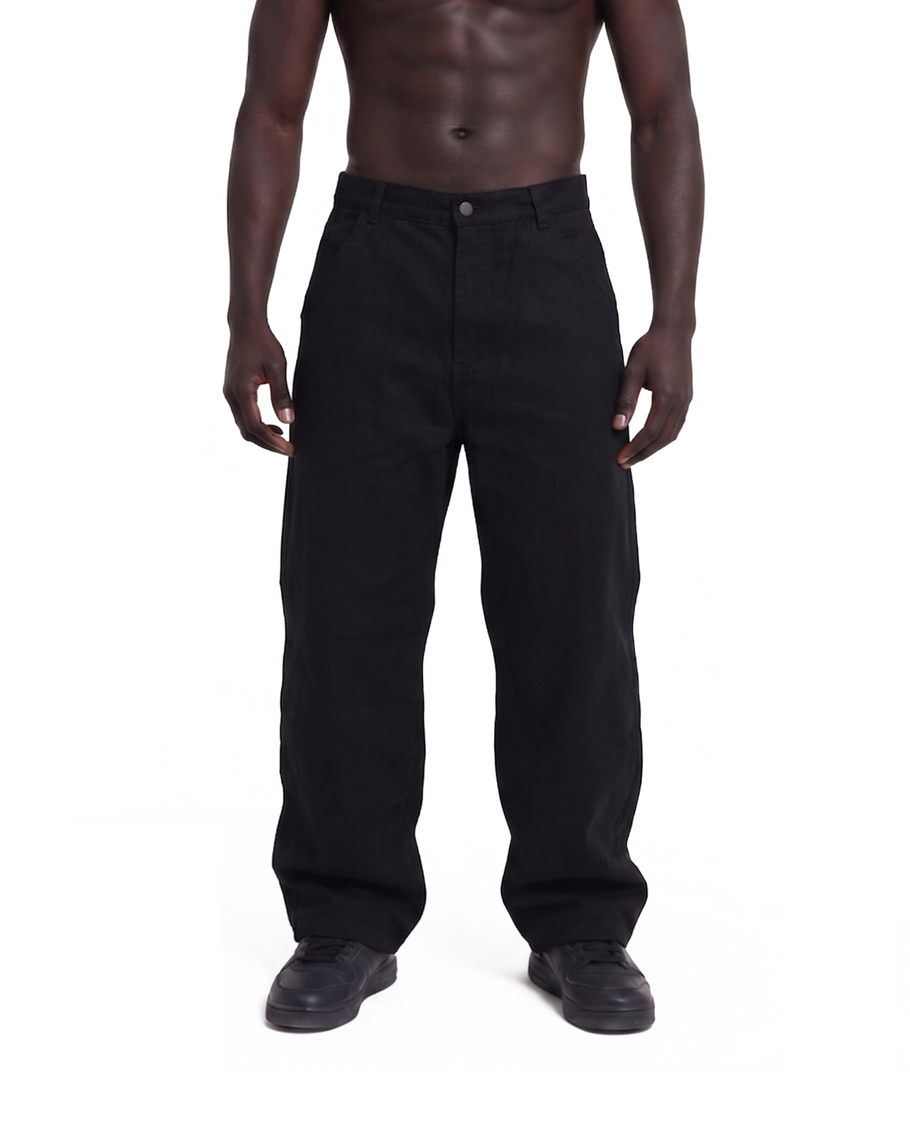 Black Cuffed Denim
