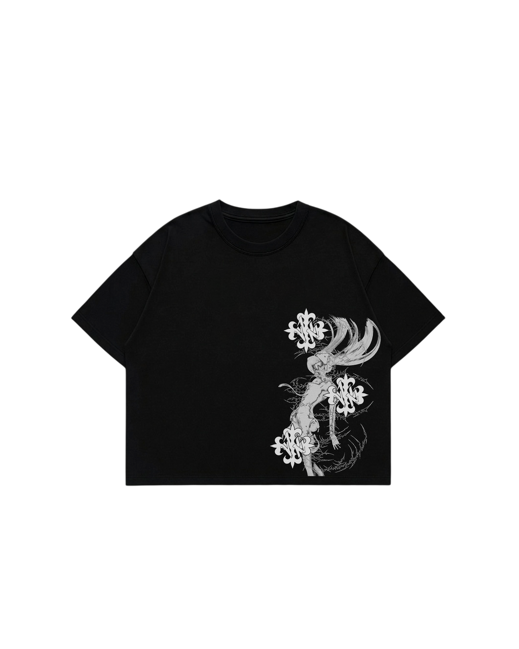 Silver Glitch Boxy T-shirt