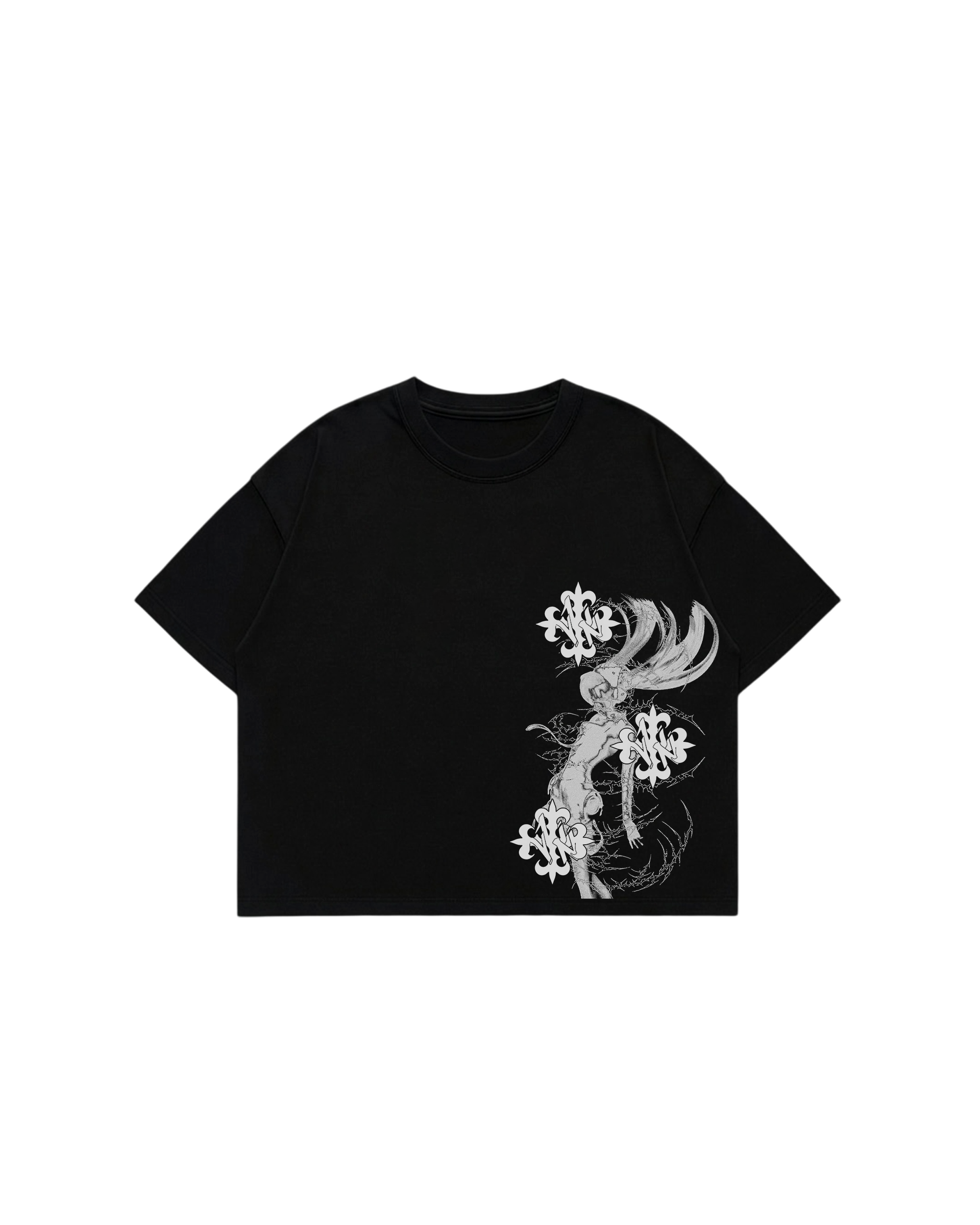 Silver Glitch Boxy T-shirt
