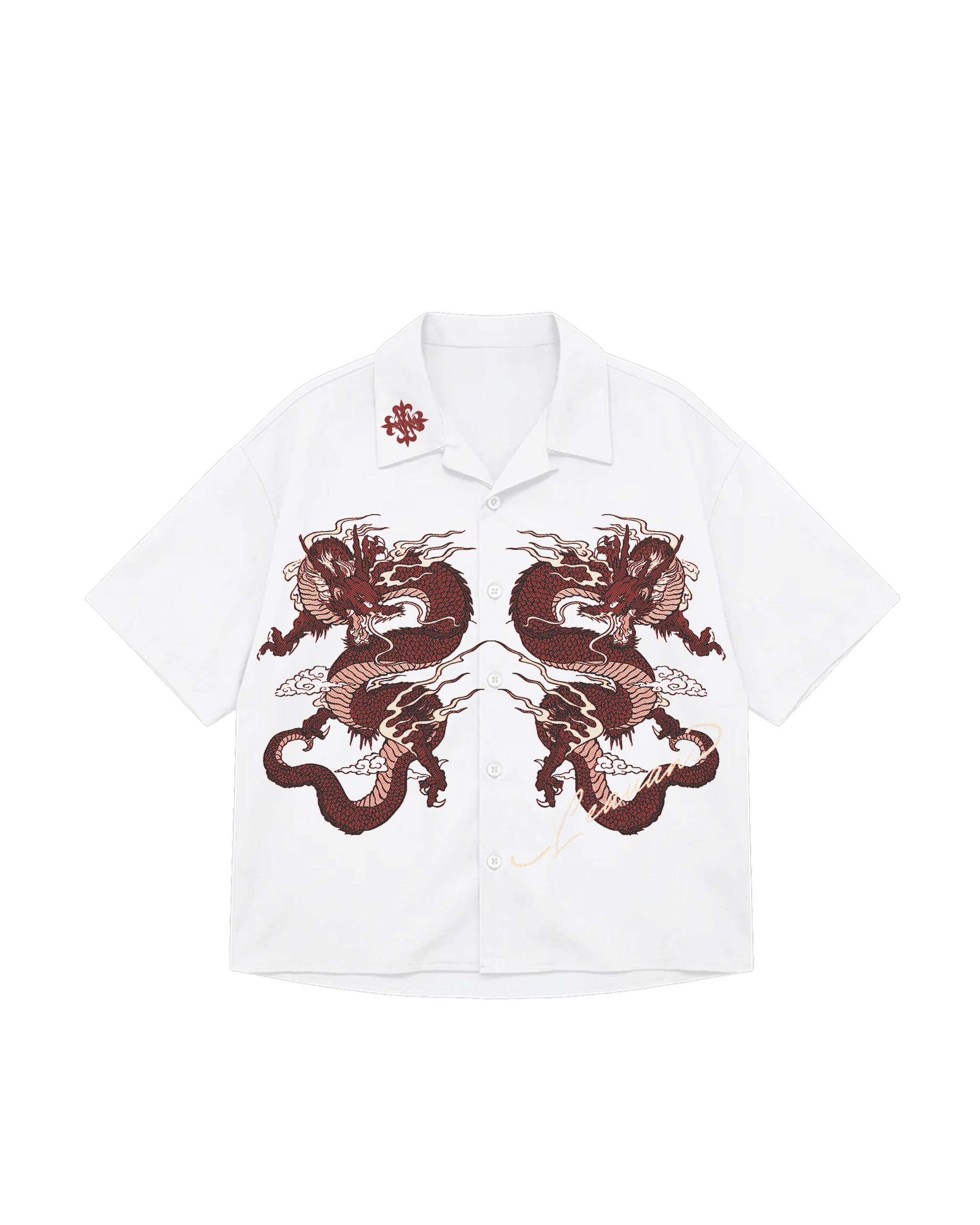 Blood Moon Dragons White Shirt