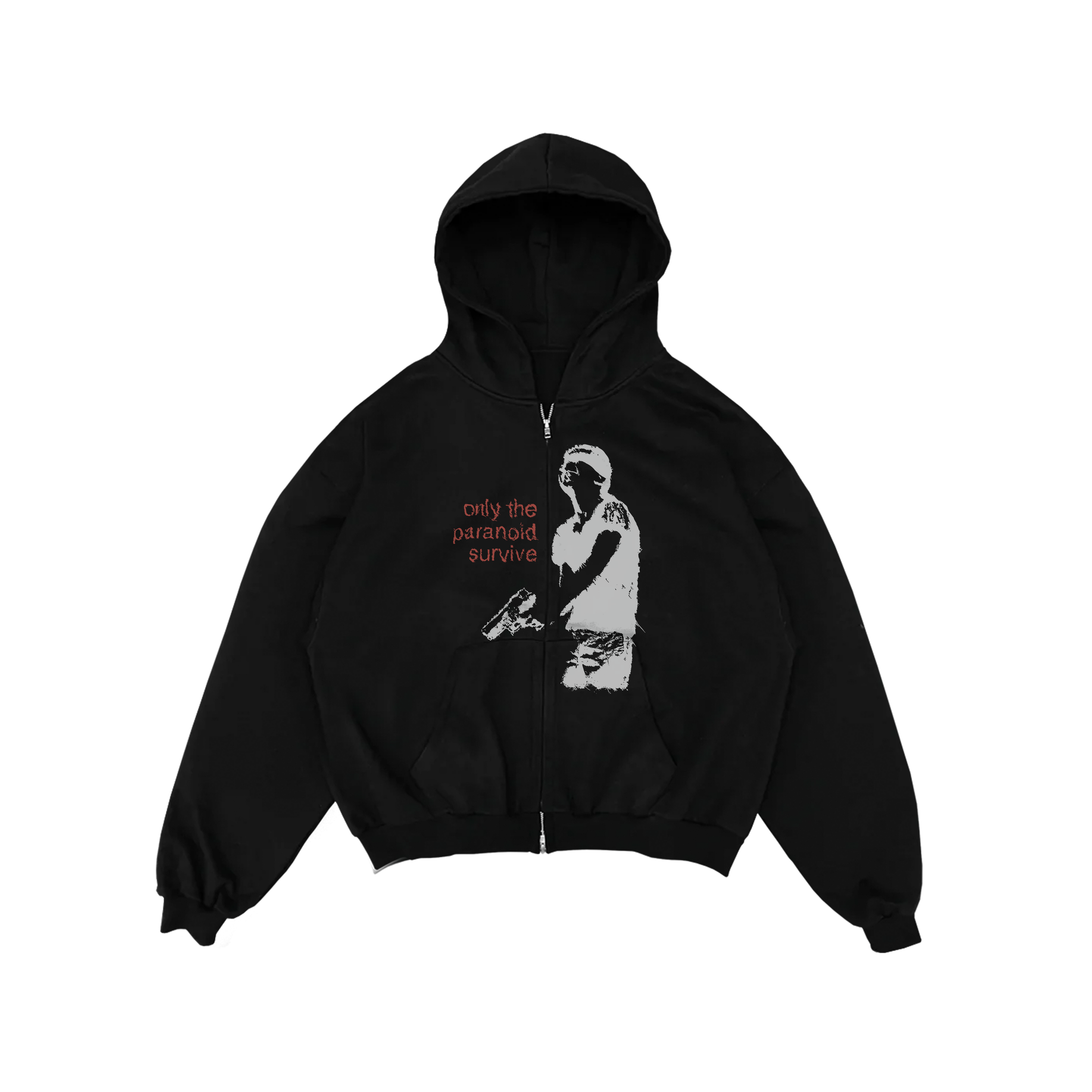 Only The Paranoid Survive Zip-up Hoodie