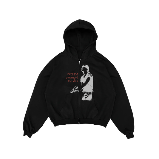 Only The Paranoid Survive Zip-up Hoodie